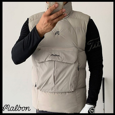 말 본 주머니패딩조끼