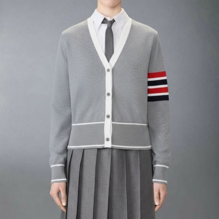 🍀 [THOM BROWNE] 톰브라운 밀라노 클래식 4바 브이넥 여성 가디건 🍀 #2810