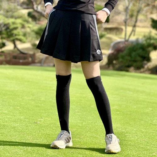 사우스케이* 사이드 스트라이프 플리츠 스커트  (WOMEN)