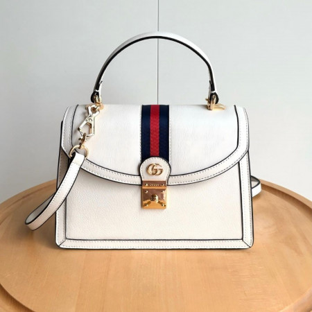 Gucci Ophidia 화이트 탑핸들백