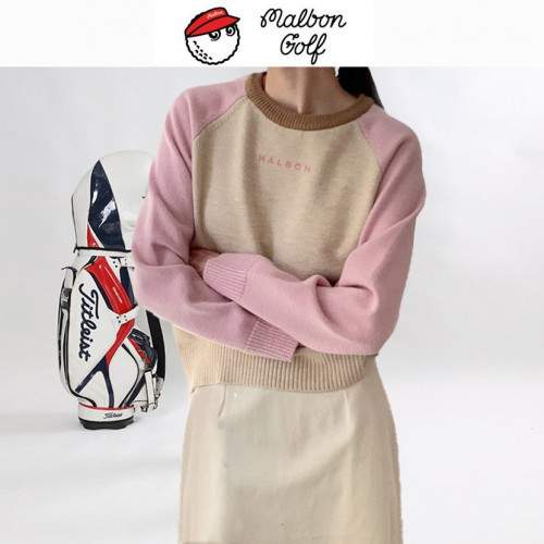 말X. 삼배색 니트 라운드