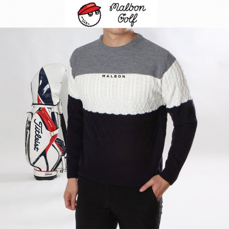 말x. 삼단배색 니트라운드