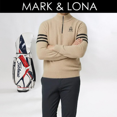 마크 삼선 니트반집업