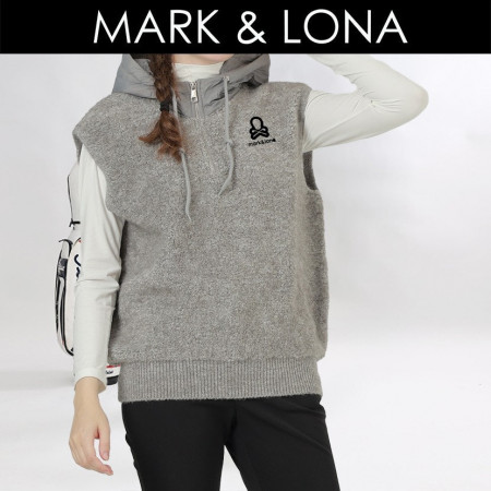 마크. 패딩후드 반집업