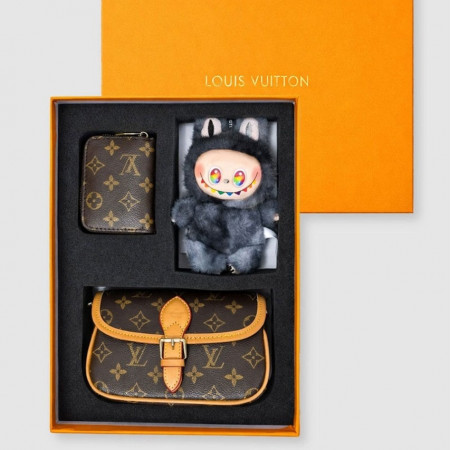 [LOUIS VUITTON] 루이비통 나노 다이앤 & 모노그램 어라운드 반지갑 & 라부부 시크릿 키링 셋 #3413