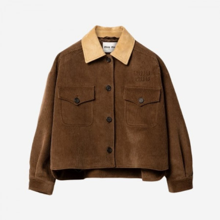 미우미우 [ M*U ] 수입 벨벳 블루종 자켓