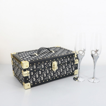 디올 레이디 아트 샴페인잔 2개 1세트