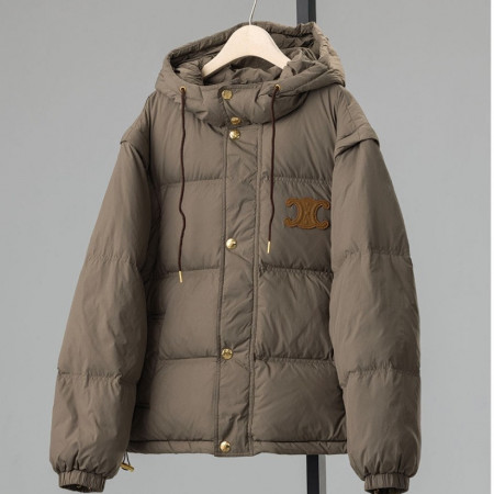 셀린느 수입고급 트리옹프 크롭 투웨이 다운 재킷#5375