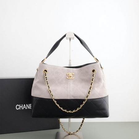 샤넬 [Chanel] 25A 공방 스웨이드 투톤 호보백 #12379