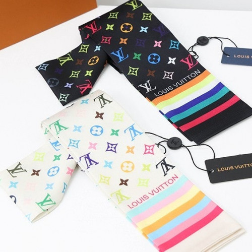 [LOUIS VUITTON] 루이비통 모노그램 멀티컬러 컬러 방도 스카프 #0237