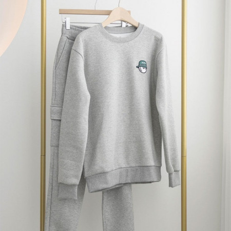 [특가세일]말본 포인트 라운드맨투맨 기모 트레이닝 셋#9237