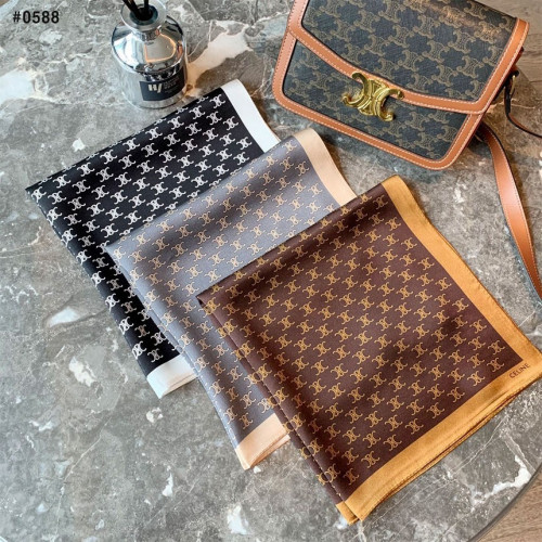 [CELINE] 셀린느 트리오페 모르도레 실크 스퀘어 스카프 #0588