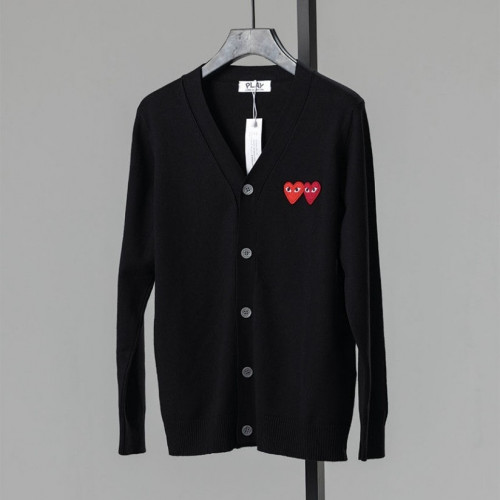[Comme des Garcons] 꼼데가르송 수입고급 더블 하트 로고 울 브이 가디건 #5479 #13068