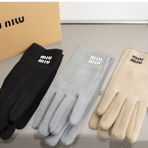 미우미우 [MIU MIU] 미우미우 로고 클래식 여성용장갑