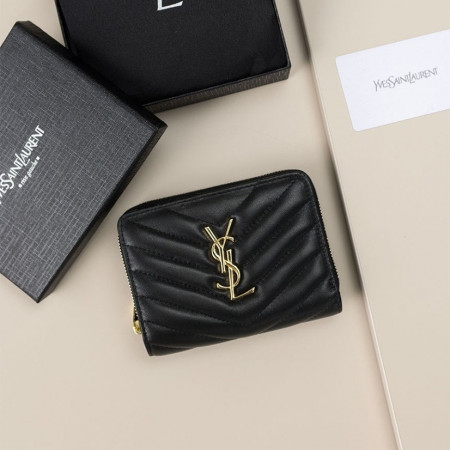 생 로랑 MATELASSÉ 컴팩트 지갑 #12347