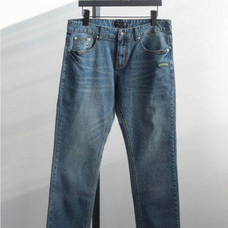 구찌 그린패치 남성 슬림핏 데님 진 #12817