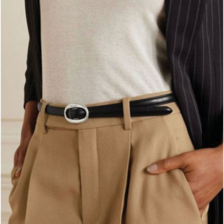 입생로랑 [YSL] 수입프리미엄급 타원형 버클 슬림 벨트 #5592