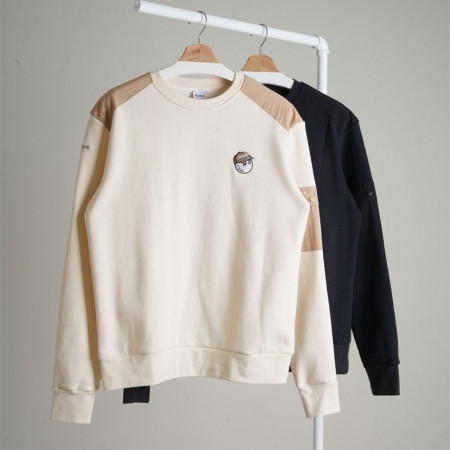 [MALBON] 말본 우븐믹스 버킷포인트 기모 크루넥 맨투맨#19705