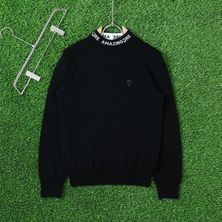 [AMAZINGCRE] 어메이징크리 여성 넥 레터링 아코디오 라운드 스웨터 #3424