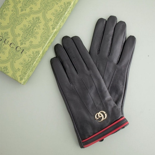 구찌 [GUCCI] 레드 포인트 레더 장갑