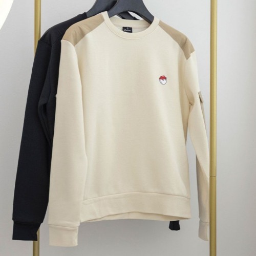 말본 [MALBON] 포켓 배색 스크립트 맨투맨 #9286