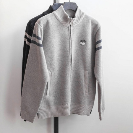 말본 [MALBON] 하이넥 기모 니트 집업 자켓 #12809