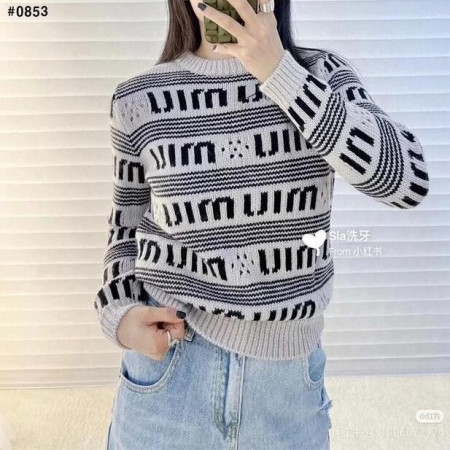 [MIUMIU] 미우미우 MIU 패턴 니트#0853