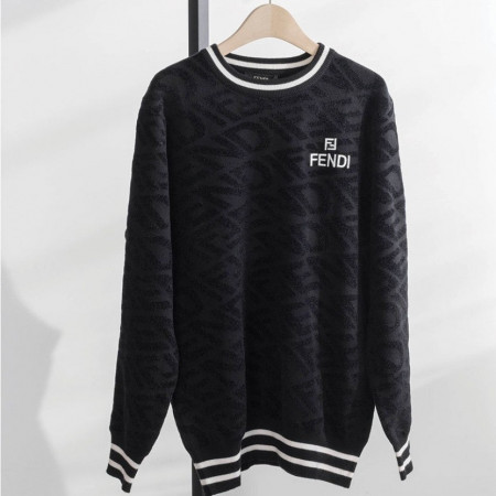 펜디 [FENDI] 레터링 로고 라운드 울 스웨터 #12662