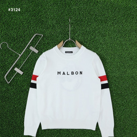 [MALBON] 말본 여성 베이직 버킷 데니 라운드 스웨터 #3124