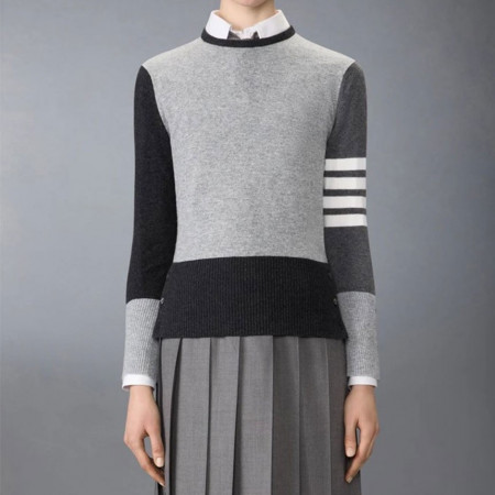 톰브라운 펀믹스 4바 라운드 니트