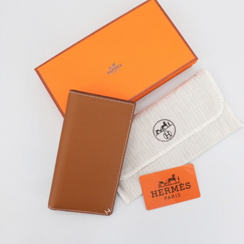 에르메스 H로고 토고 장지갑 브라운 #18838