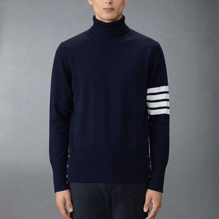 [THOM BROWNE] 톰브라운 인타르시아 톰 아이콘 콜라보 터틀넥 스웨터 #3243