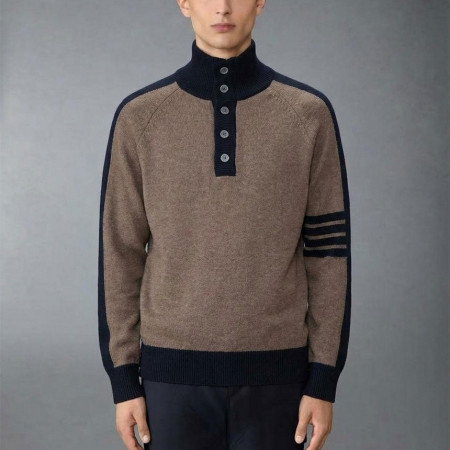 [THOM BROWNE] 톰브라운 밀라노 사선 4바 폴라넥 스웨터 #3249