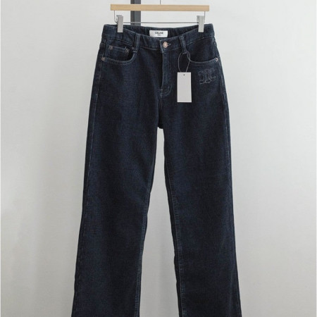 셀린느 [CELINE] 여성 기모 진청 데님 팬츠