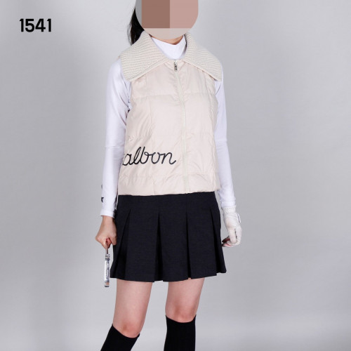 말X 여자 1541 덕다운 니트 카라 조끼 베스트