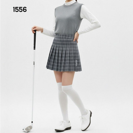 말X 여자 1556 울 체크 플리츠 스커트 치마