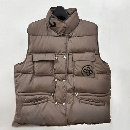 지X어 여자 1017 넥로고 패딩 베스트 조끼