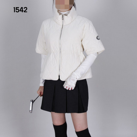 지X어 여자 1542 숏슬리스 패딩 점퍼