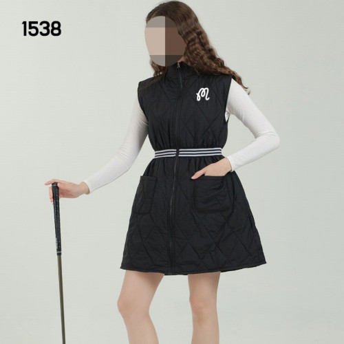 말X 여자 1538 퀼팅 밴드 집업 원피스