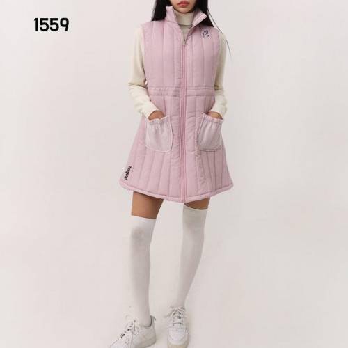 말X 여자 1559 벨트 패딩 집업 원피스 조끼