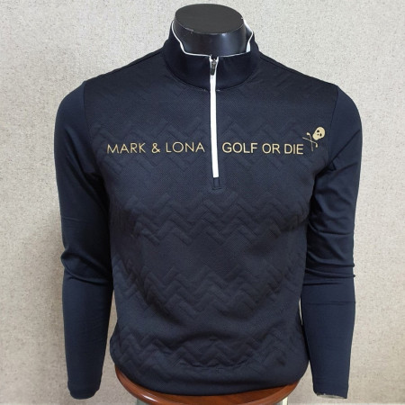 마크 남성 반사로고 기모 엠보 반집업